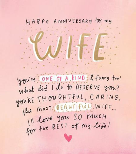 Picture of HAPPY ANNIVERSARY TO MY WIFE CARD
